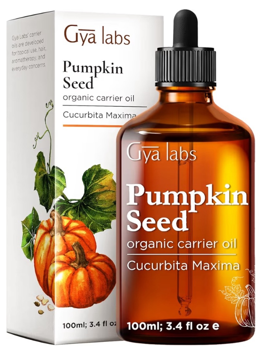 Pumpkin Seed Oil - 3.4 Fl Oz - Carrier Oil for Hair, Skin, Face, Scalp & Body